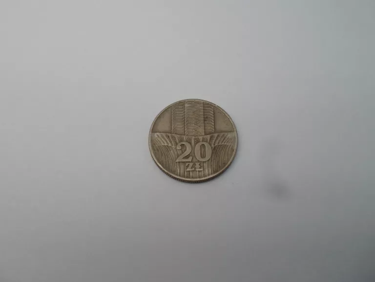 MONETA 20 ZŁ 1976 R BEZ ZNAKU MENNICZEGO