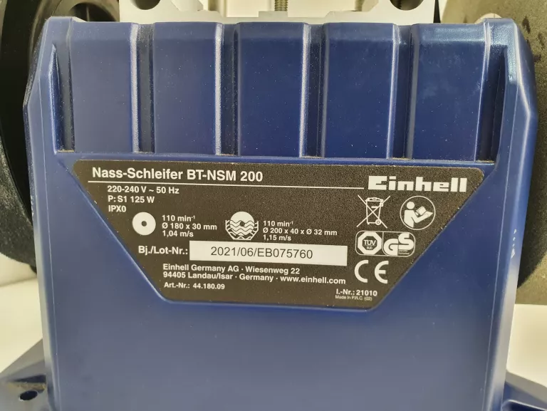 SZLIFIERKA STOŁOWA EINHELL BT-NSM 200 NA MOKRO