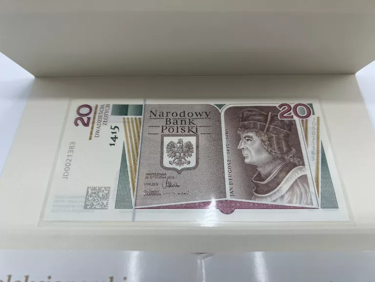 BANKNOT KOLEKCJONERSKI 20 ZŁ JAN DŁUGOSZ NBP