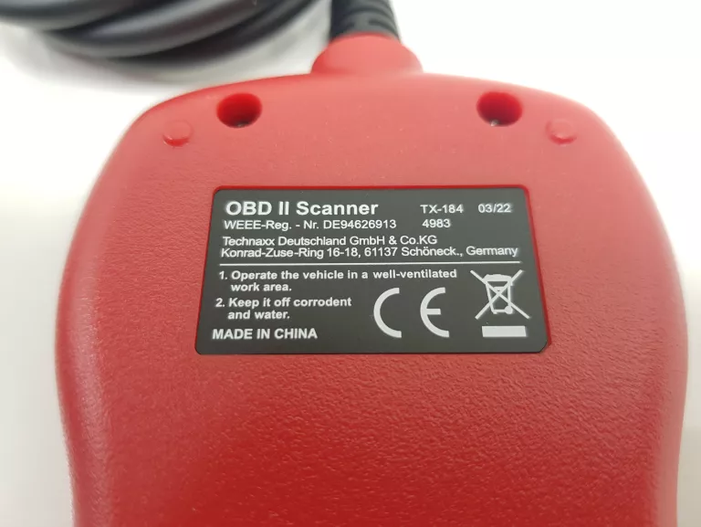 KABEL DIAGNOSTYCZNY GERMANY OBD II SCANNER TX-184