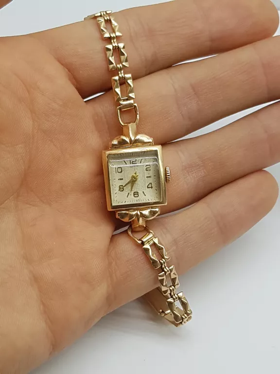 zloty-zegarek-damski-zaria-14k-p585-nakrecany-wodoszczelnosc-brak