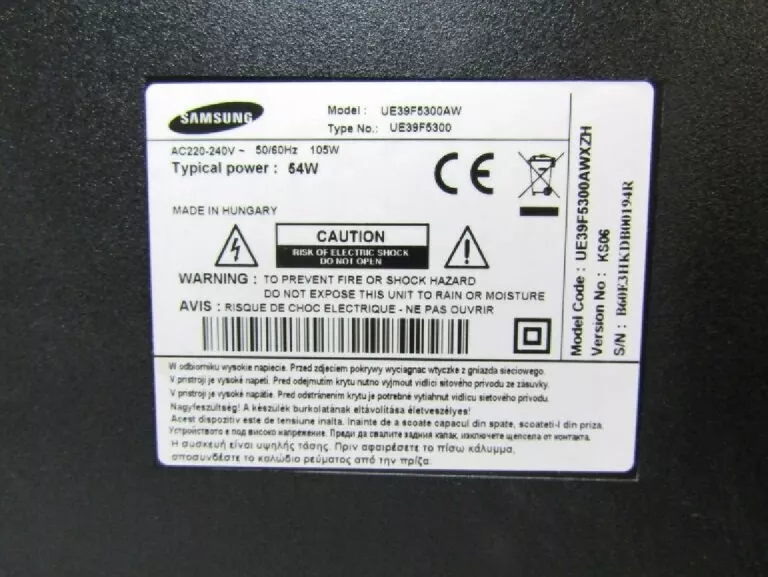 TELEWIZOR SAMSUNG UE39F5300AW+ DEKODER DVBT2