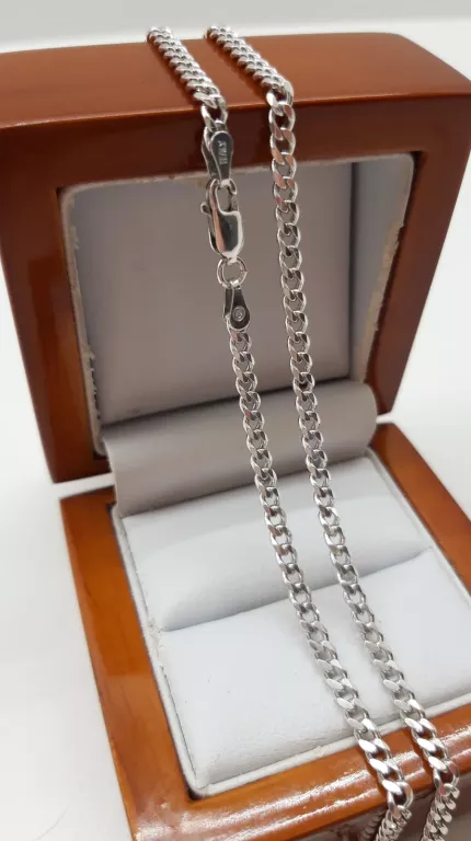 SREBRNY ŁAŃCUSZEK PANCERKA 11,94 G/ 925/ 55 CM