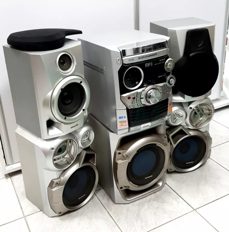 wieza-panasonic-sa-ak520-2-extra-glosniki-philip-stan-uzywany