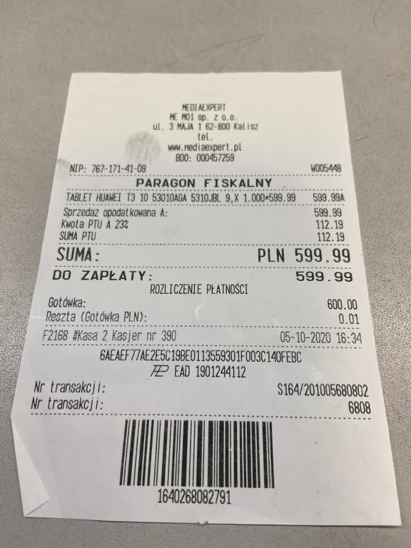 TABLET HUAWEI MEDIAPAD T3 10 / ZESTAW / GWARANCJA