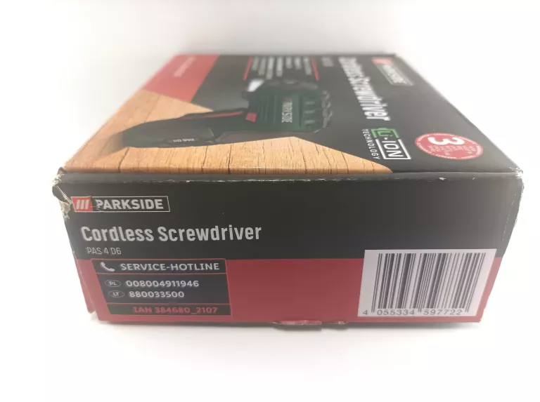 WKRĘTARKA AKUMULATOROWA PARKSIDE PAS 4 D6