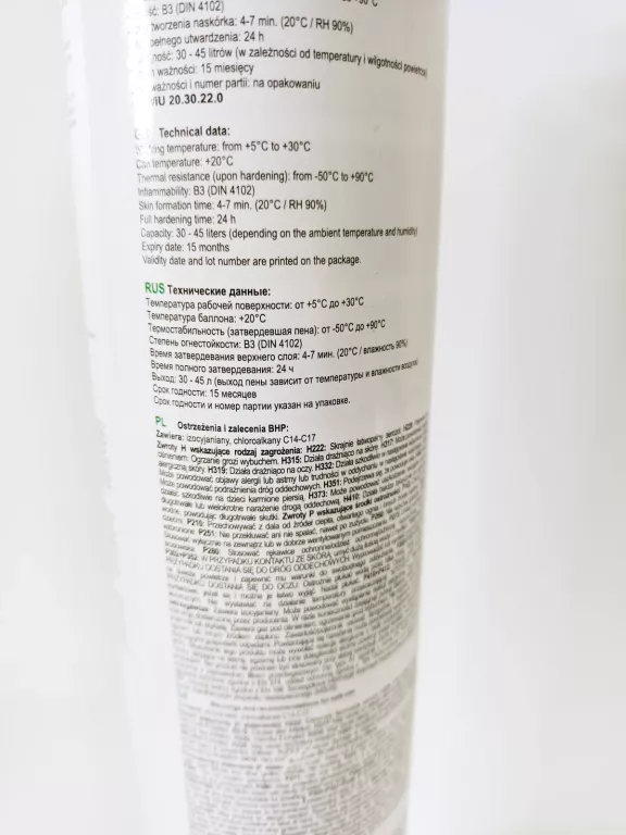PIANA MONTAŻOWA PISTOLETOWA HAUSSEN 750ML