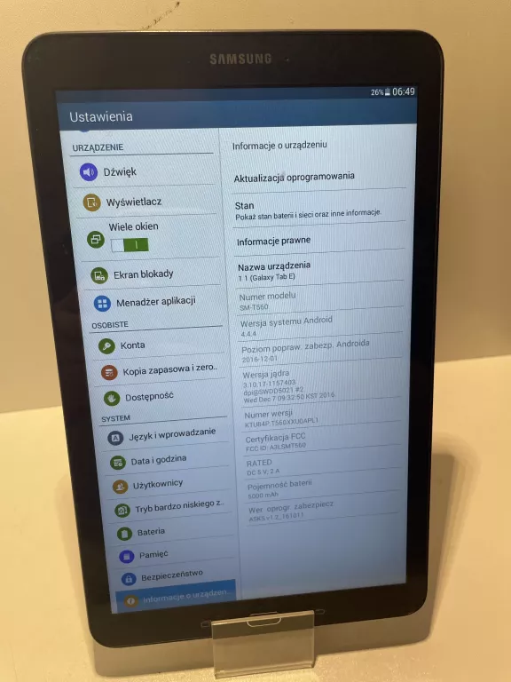 TABLET SAMSUNG GALAXY TAB E * CZYTAJ OPIS