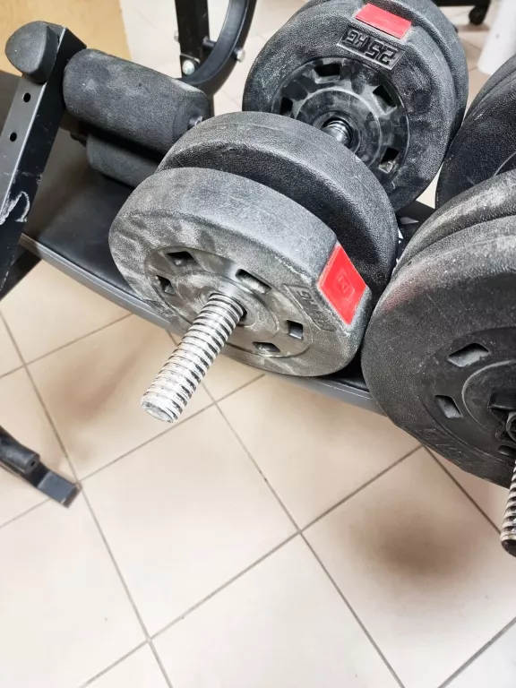 ŁAWKA DO ĆWICZEŃ + GRYF + OBCIĄŻENIE 70 KG