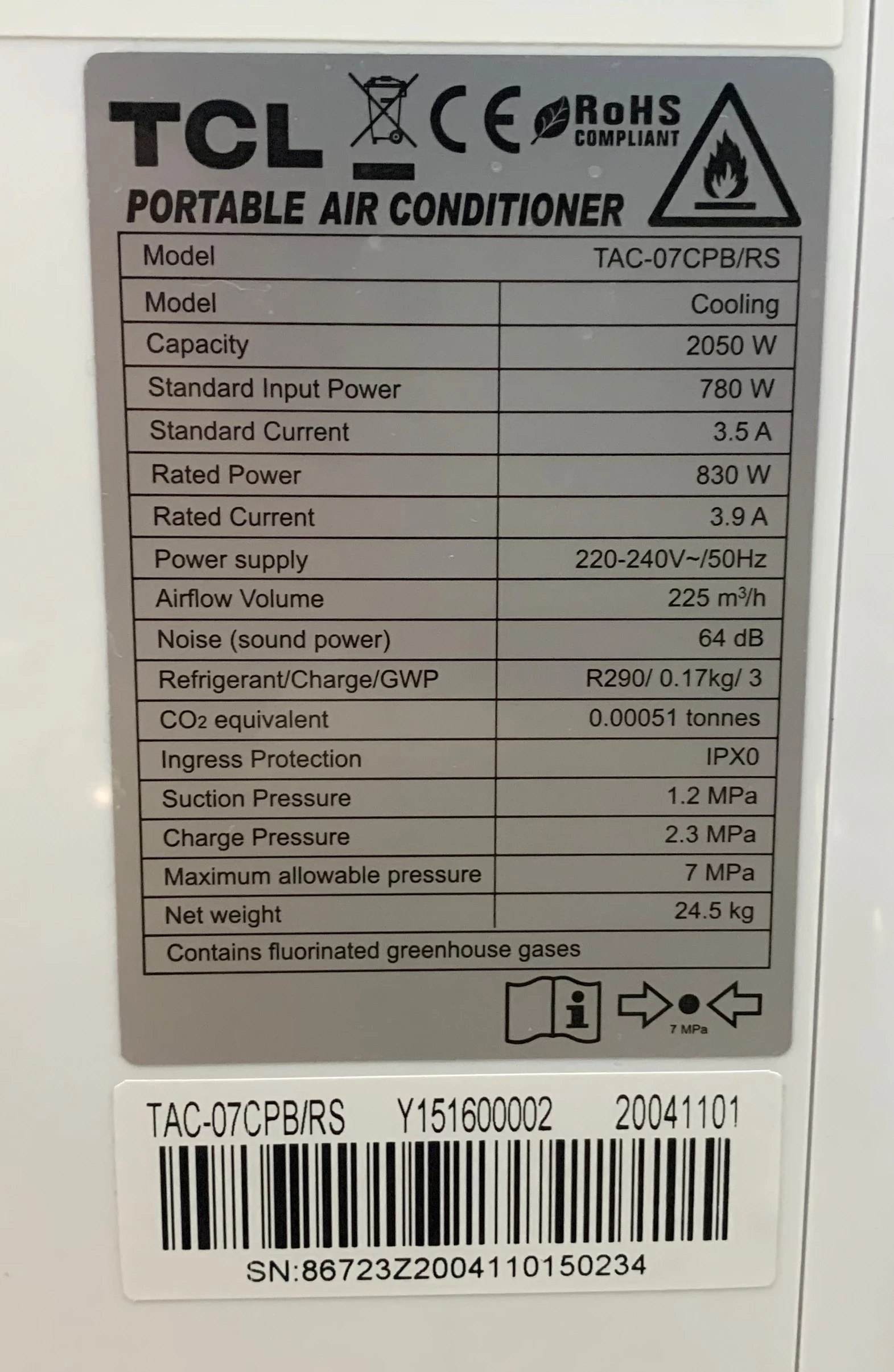 Klimatyzator Przeno Ny Tcl Tac Cpb Rs Pozosta E Loombard Pl