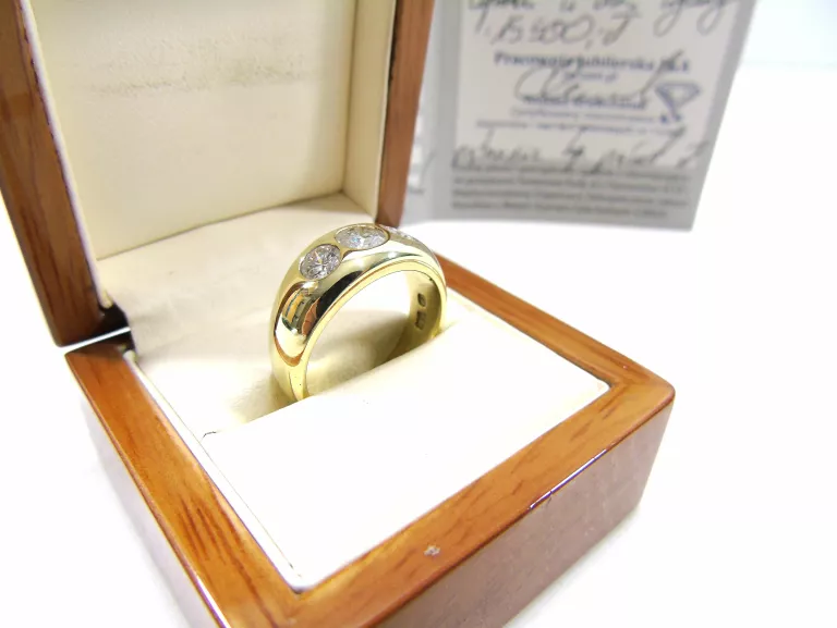 ZŁOTY PIERŚCIONEK PR.500 R. 23 BRYLANT 1,47CT