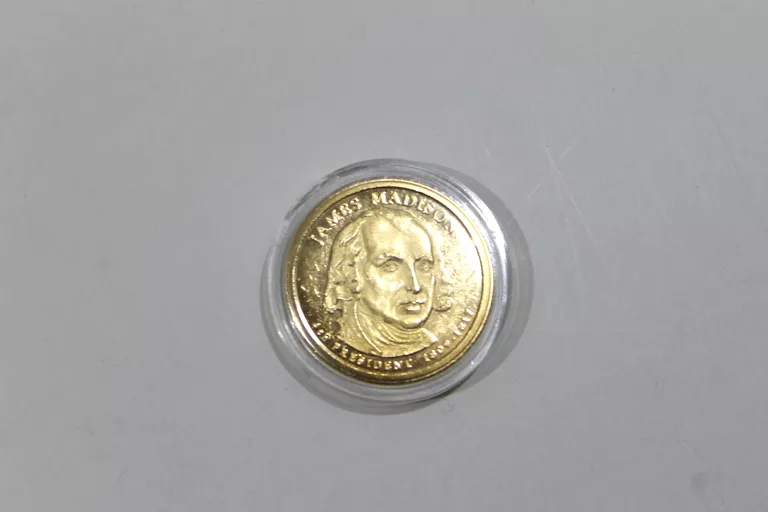 MONETA JAMES MADISON 24K NOMINAŁ 1$ CERTYFIKAT