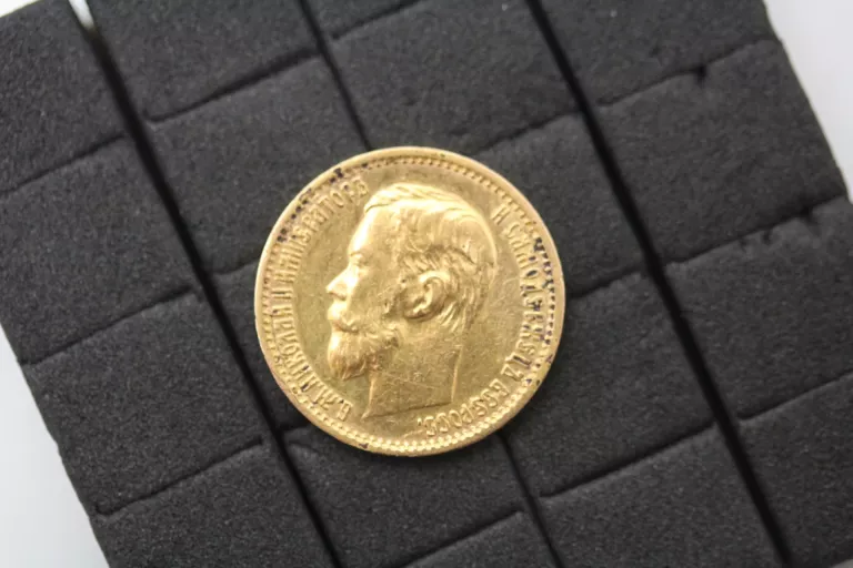 ZŁOTA MONETA ROSJA -5 RUBLI-1898 -MIKOŁAJ II