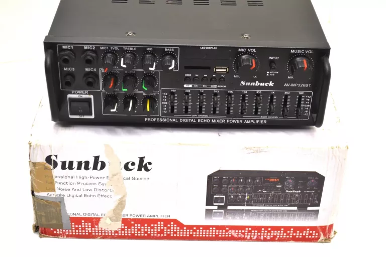 WZMACNIACZ STEREO SUNBUCK AV-MP326BT + PUDEŁKO | Wzmacniacze | Loombard.pl