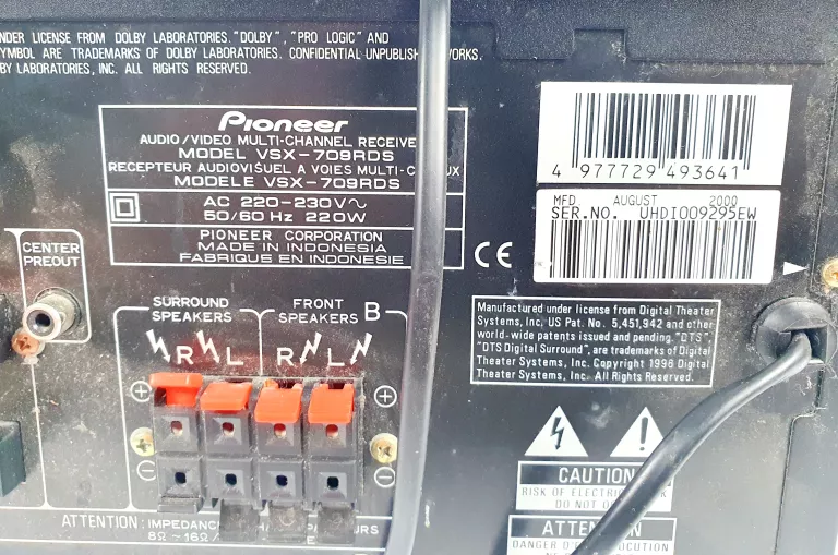 PIONEER VSX-709RDS AMPLITUNER