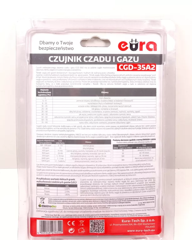 CZUJNIK CZADU I GAZU EURA CGD-35A2