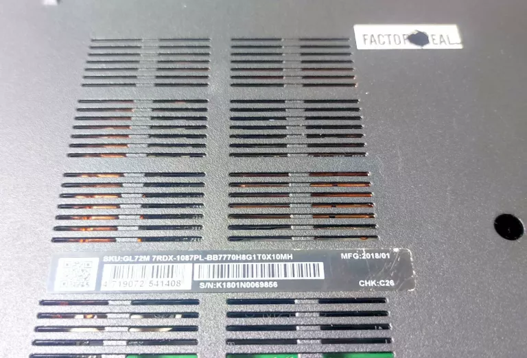 LAPTOP MSI GL72M 17,3