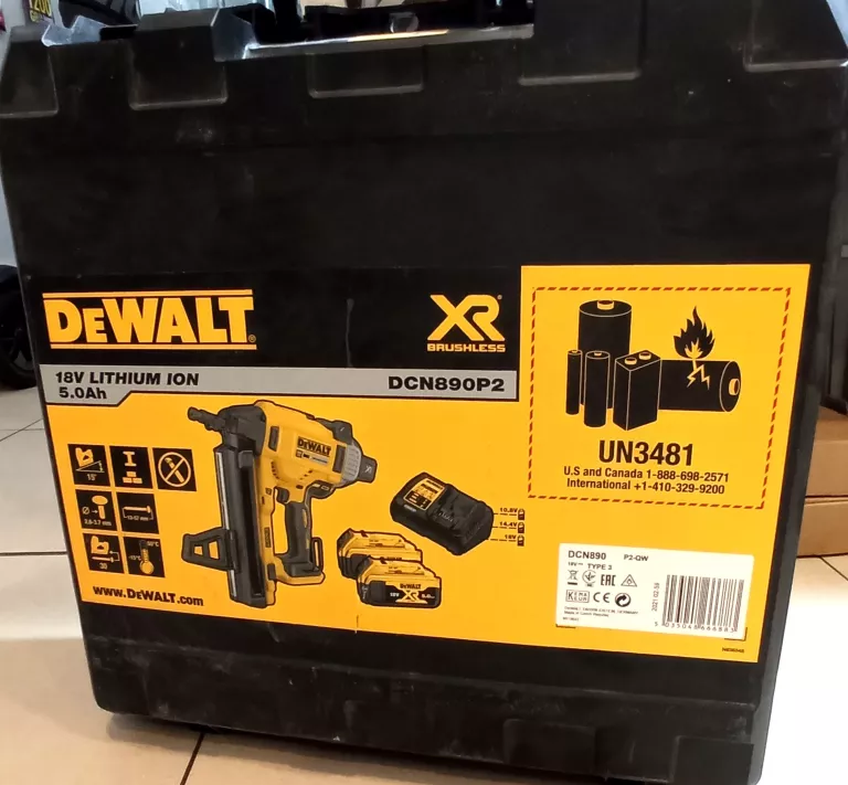 GWOŹDZIARKA DEWALT DCN890P2 DO BETONU 18V +  IGŁA