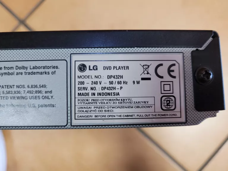 ODTWARZACZ DVD LG DP432H