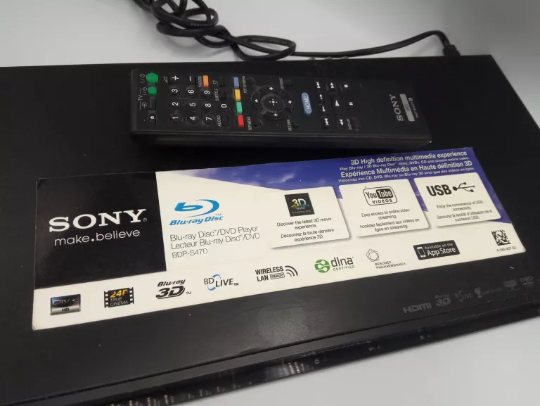 ODTWARZACZ BLU-RAY SONY BDP-S470 ZASILACZ PILOT