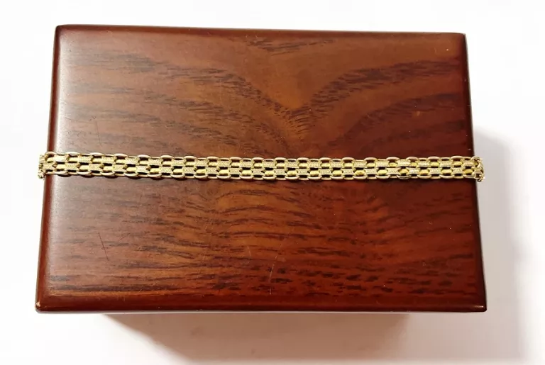 ZŁOTA BRANSOLETKA PRÓBY 585 / DŁ. 18 CM!