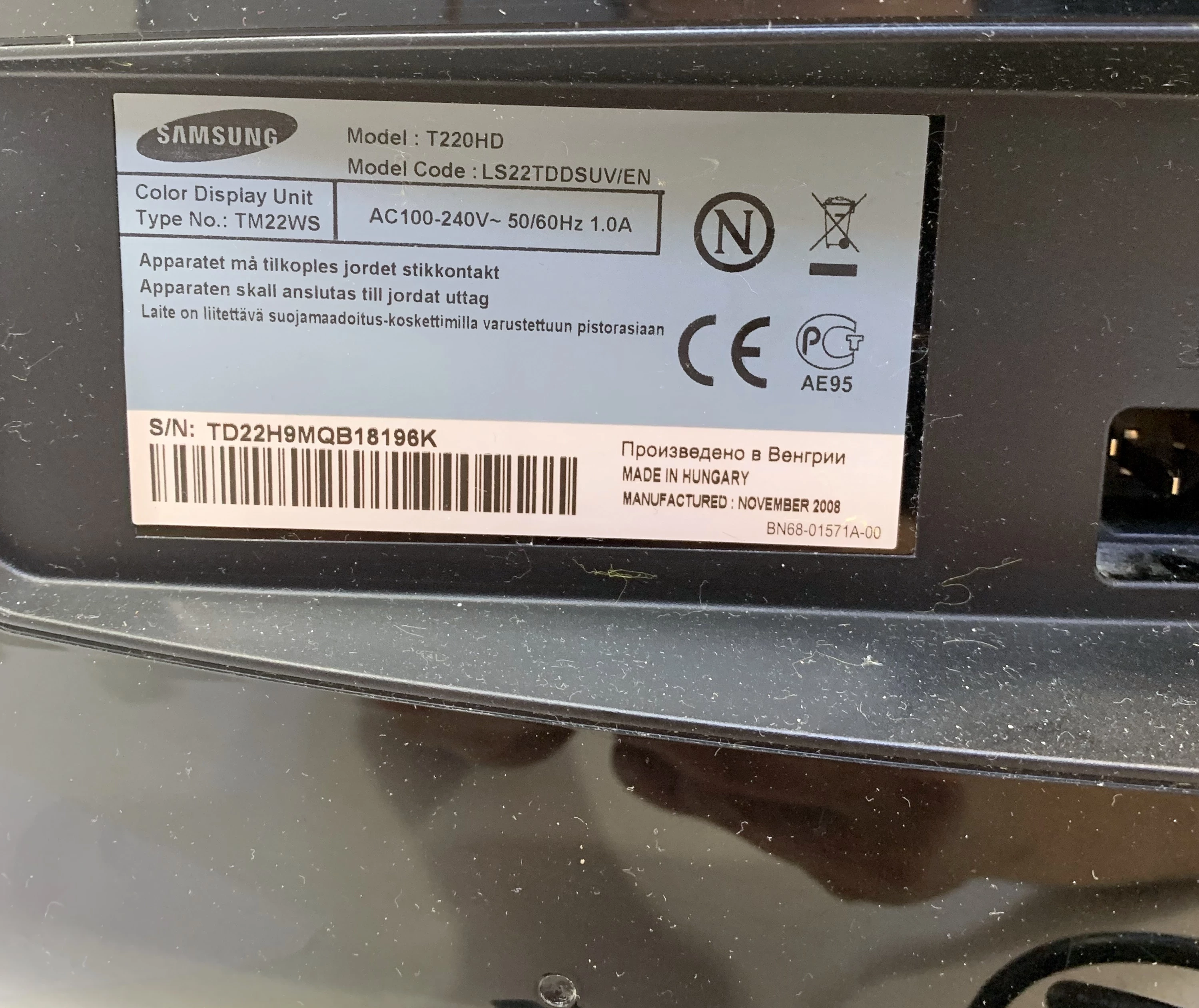 monitor-z-funkcja-telewizora-samsung-t220hd-kod-producenta-samsung-t220hd