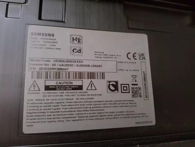 TELEWIZOR LED SAMSUNG UE55AU8002K 55 " 4K