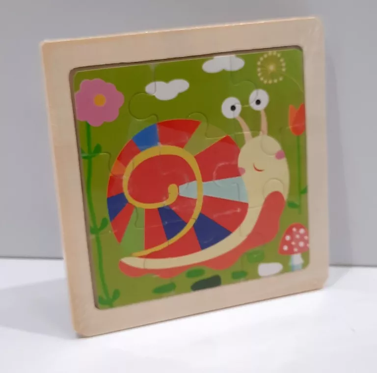 PUZZLE DREWNIANE ŚLIMAK 9 ELEMENTÓW