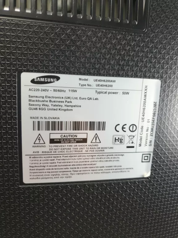 TELEWIZOR SAMSUNG UE40H6200 CZYTAJ OPIS!
