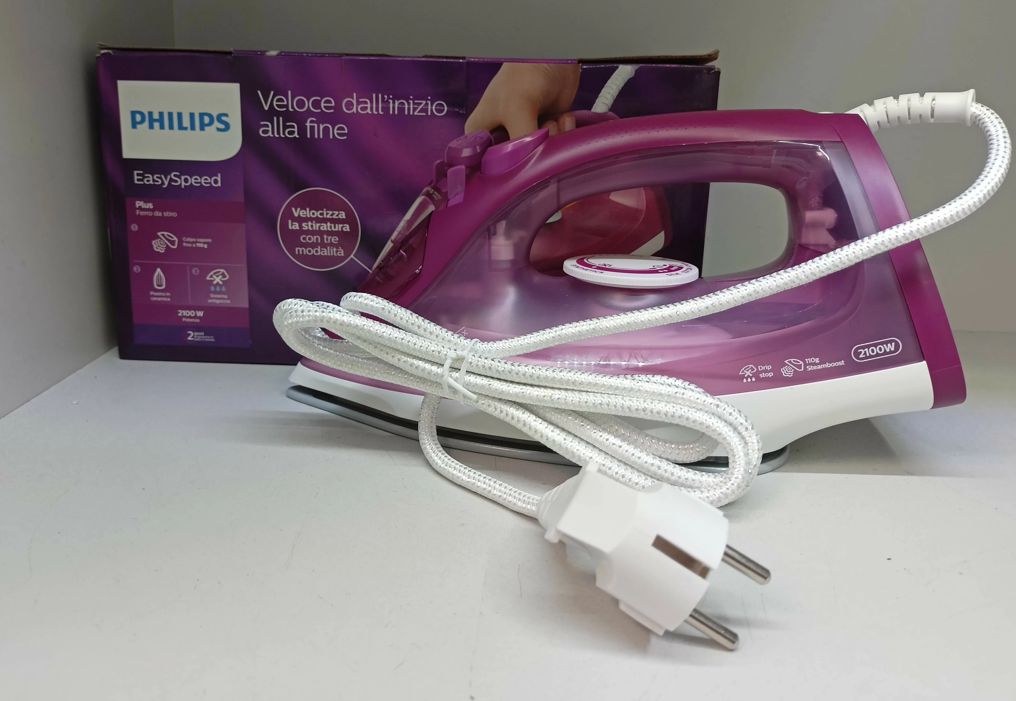 Philips Ferro Da Stiro A Vapore GC2146 Rosa