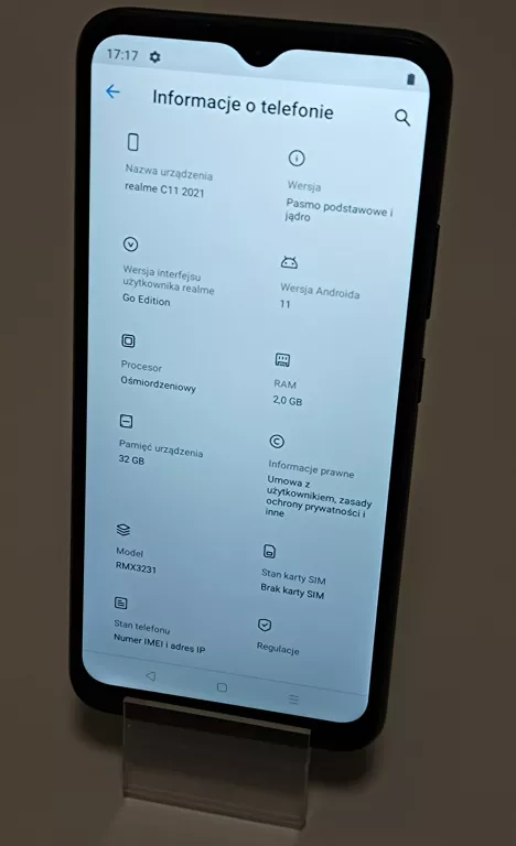 TELEFON REALME C11 - ORANGE, BLOKADA IMEI