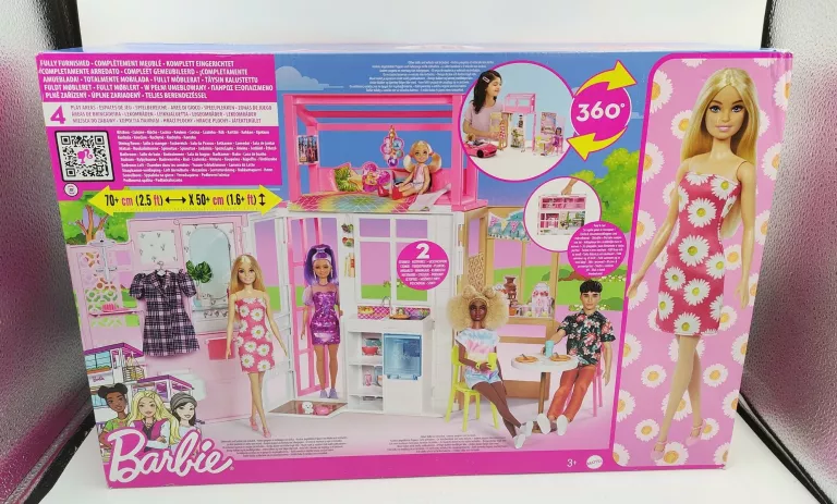 BARBIE DOMEK DLA LALEK KOMPAKTOWY ROZKŁADANY HCD4