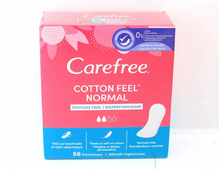 CAREFREE COTTON WKŁADKI HIGIENICZNE 56 SZTUK