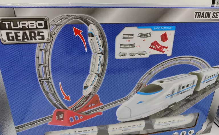 ZESTAW TURBO GEARS TRAIN SET POCIĄG Z PĘTLĄ TORY