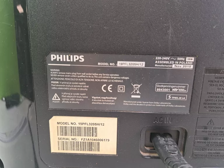 TELEWIZOR PHILIPS 19 CALI 19PFL3205H/12
