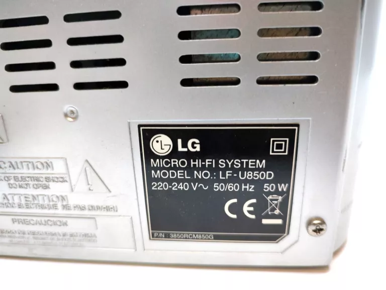 WIEŻA LG LF U850D