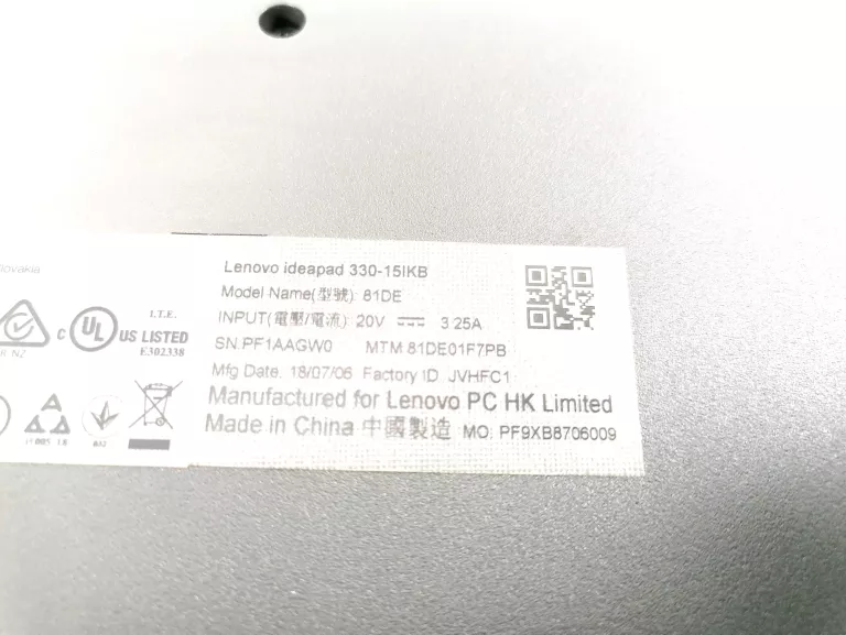 LAPTOP LENOVO IDEAPAD 330 I3-8130U 8GB 128SSDMX150