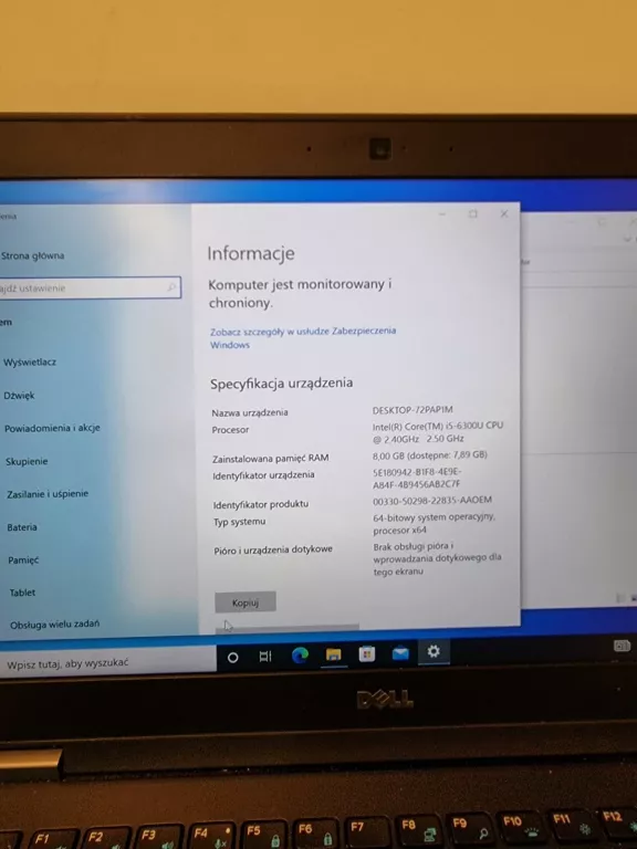 LAPTOP DELL LATITUDE E7470 + ZASILACZ