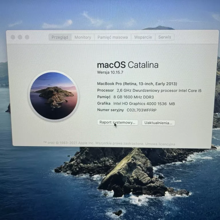 MACBOOK PRO RETINA 13" 2013 8/250GB KOMPLET!!