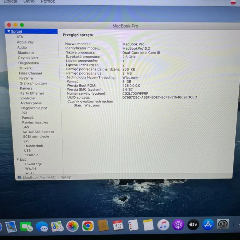 MACBOOK PRO RETINA 13" 2013 8/250GB KOMPLET!!