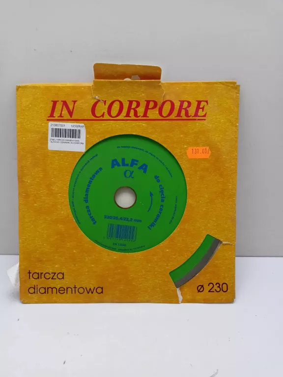 TARCZA DIAMENTOWA ALFA DO CERAMIKI IN CORPORE