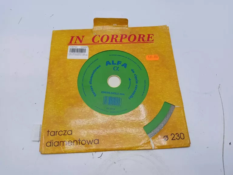 TARCZA DIAMENTOWA ALFA DO CERAMIKI IN CORPORE