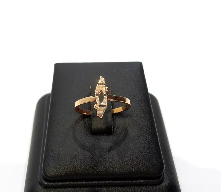 ZŁOTY PIERŚCIONEK CIEKAWY KSZTAŁT PRP.585 R. 20