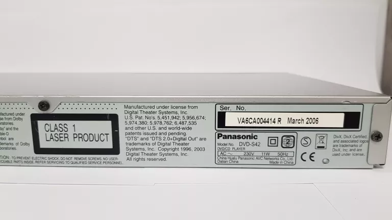 ODTWARZACZ PANASONIC DVD-S42 -BRAK PILOTA