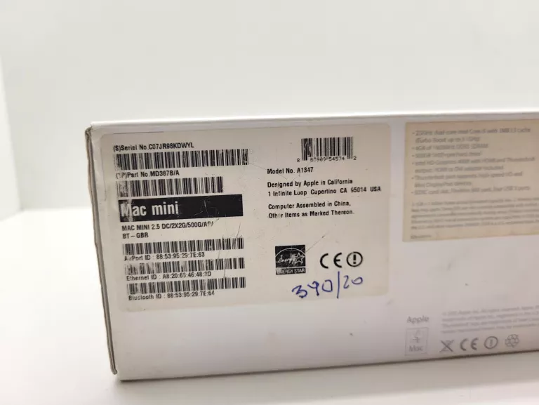 KOMPUTER APPLE MAC MINI 4GB I5 3,1GHZ A1347