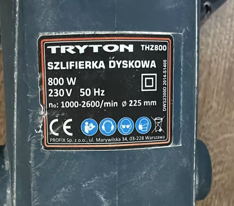 SZLIFIERKA DO ŚCIAN TRYTON THZ800!