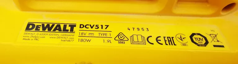 ODKURZACZ PRZEMYSŁOWY DEWALT DCV517N-XJ XR LI-ION