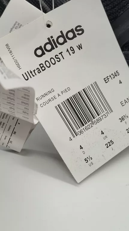 ADIDAS UTRABOOST 19 W CZARNE 36 2/3 EF1345