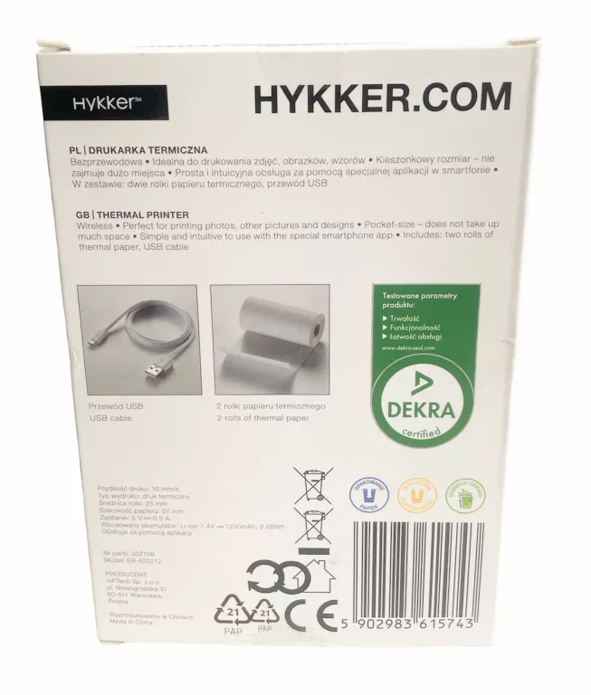 HYKKER DRUKARKA TERMICZNA