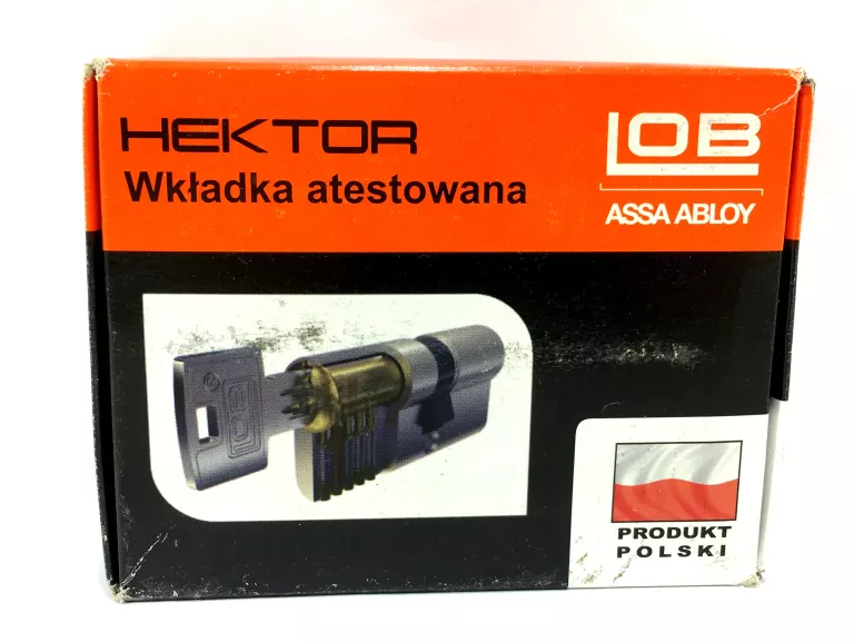 WKŁADKA DO ZAMKA LOB HEKTOR 35/45 NIKL +3 KLUCZE